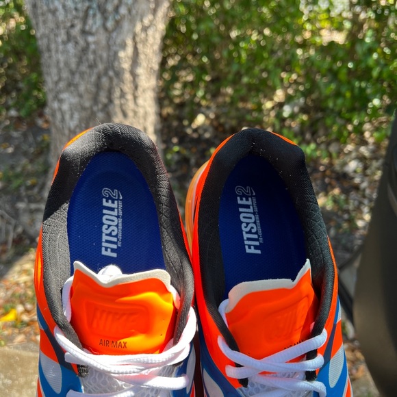 Nike Air Max+ 2012 White/Black-Mango-Bright Blue men’s size 11.5 New with Box - Picture 7 of 13